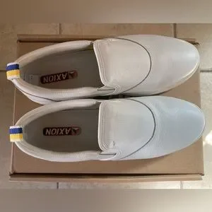 Shoes | Axion Pallas Mens White Leather Slip On Shoe Size 12 